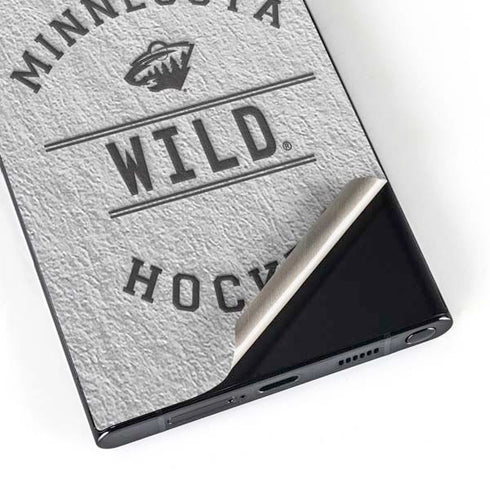 NHL Minnesota Wild Black Text Galaxy S25 Ultra Skin